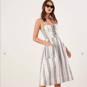 NWT Reformation Ellen Louisiana Stripe Dress
